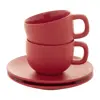Set 2 tazze da cappuccino in ceramica con piattini 200ml