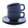 Set 2 tazze da cappuccino in ceramica con piattini 200ml