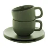 Set 2 tazze da cappuccino in ceramica con piattini 200ml