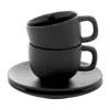 Set 2 tazze da cappuccino in ceramica con piattini 200ml