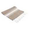 Telo mare bicolore in cotone riciclato e poliestere RPET 180gr 90x180cm