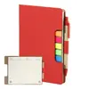 Block notes copertina in pelle PU riciclata fogli a righe segna pagine e penna refill blu