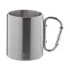 Tazza termica a doppia parete in acciaio inox riciclato con manico a moschettone da 300ml