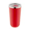 Tazza termica in acciaio inox a doppia parete con rivestimento in plastica PP e coperchio 500ml