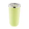 Tazza termica in acciaio inox a doppia parete con rivestimento in plastica PP e coperchio 500ml