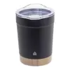 Tazza termica in acciaio inox riciclato da 300ml con base in bambù e coperchio in plastica AS 