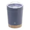 Tazza termica in acciaio inox riciclato da 300ml con base in bambù e coperchio in plastica AS 