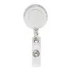 Porta badge telescopico in plastica per skypass con chiusura a bottone a pressione e clip in metallo