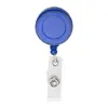 Porta badge telescopico in plastica per skypass con chiusura a bottone a pressione e clip in metallo
