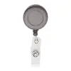Porta badge telescopico in plastica per skypass con chiusura a bottone a pressione e clip in metallo
