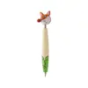 Penna a sfera in legno con figura di animale