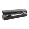 Penna a sfera in alluminio in confezione regalo nera refill blu