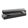 Penna a sfera in alluminio in confezione regalo nera refill blu