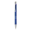 Penna a sfera in alluminio anodizzato in diversi colori con meccanismo a scatto e refill blu