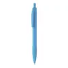Penna a sfera in plastica disponibile in vari colori con impugnatura in gomma in coordinato con meccanismo a scatto e refill blu