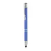 Penna a sfera in alluminio disponibile in diversi colori con punta touch e meccanismo a scatto a refill blu