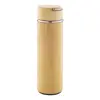 Thermos in acciaio inox doppia parete e bambù con infusore e coperchio 450ml