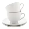Set di 2 tazze da cappuccino e piattini in ceramica 150ml