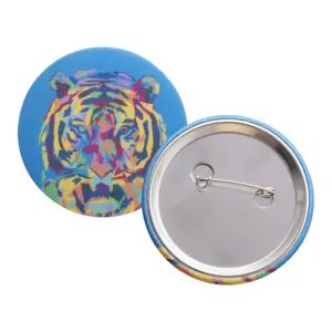 Spilla badge a bottone con inserto in poliestere RPET ø58 mm