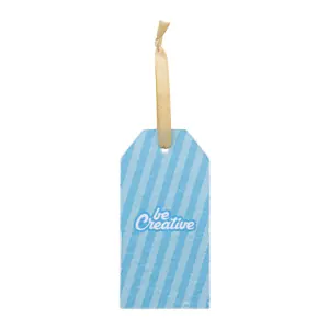 Etichetta natalizia in carta di semi personalizzabile su un lato