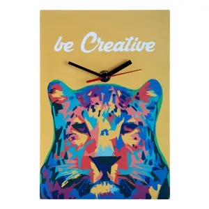 Orologio da parete di forma rettangolare in legno HDF con grafica personalizzata