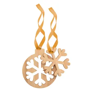 Decorazione Albero Di Natale 2 in 1 in legno bambù