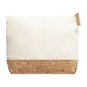 Pochette in cotone e sughero naturale con cerniera 215×160×50mm