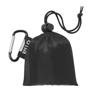 Poncho in LDPE trasparente in taglia unica per adulti con custodia in RPET e moschettone