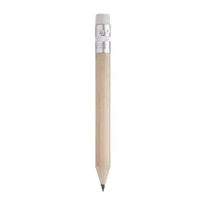 Mini matita in legno naturale con gomma
