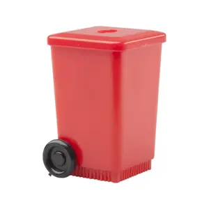 Temperamatite in plastica a foma di bidone