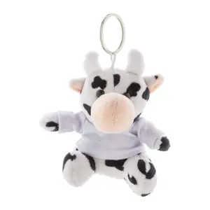 Portachiavi con mucca in peluche