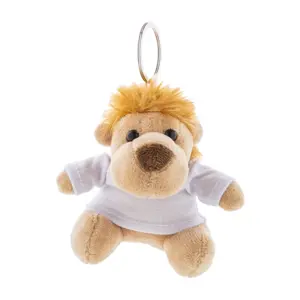 Portachiavi con leone in peluche