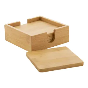 Set 4 sottobicchieri in bambù