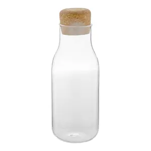 Caraffa per acqua in vetro borosilicato con coperchio in sughero 600 ml