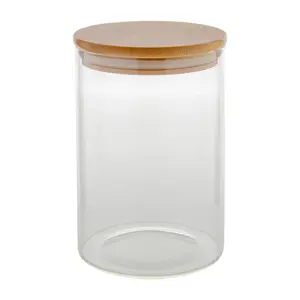 Barattolo in vetro con coperchio in bambù da 1000ml