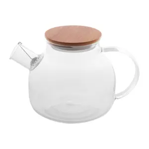 Teiera in vetro con coperchio in bambù 1000 ml