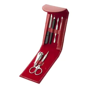 Set manicure in custodia di PVC colorata