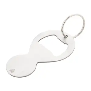 Portachiavi con forma gettone carrello in acciaio riciclato