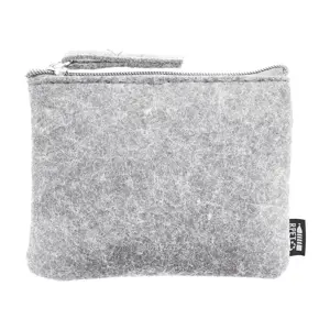 Portamonete in feltro RPET con cerniera