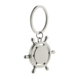 Portachiavi in metallo a forma di timone