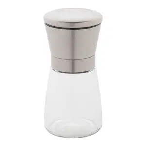 Macinino per sale e pepe manuale in acciaio inox e vetro
