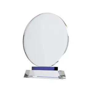 Trofeo in cristallo di forma rotonda