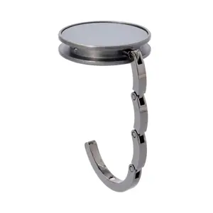 Gancio porta borsa pieghevole in metallo con finitura lucida in confezione regalo