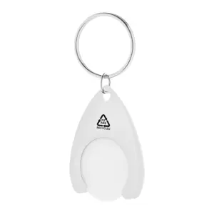 Portachiavi in plastica ABS riciclata con gettone carrello