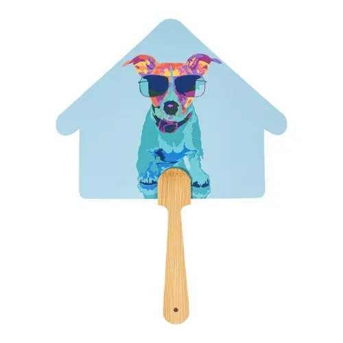 Ventaglio Uchiwa personalizzabile con manico in bambù e carta laminata