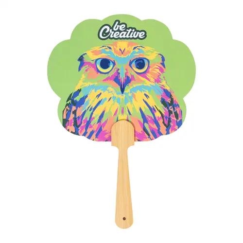 Ventaglio Uchiwa personalizzabile con manico in bambù e carta laminata