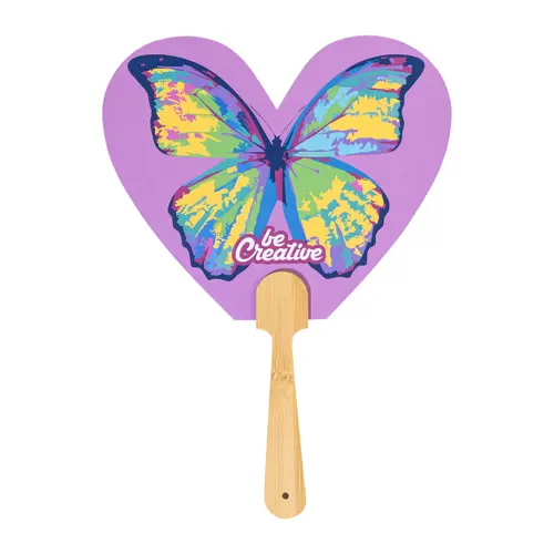 Ventaglio Uchiwa personalizzabile con manico in bambù e carta laminata