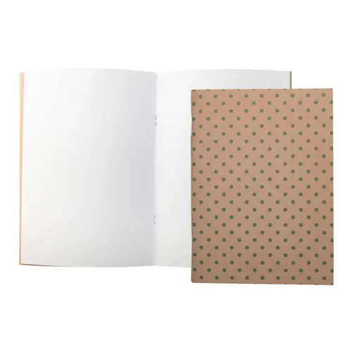 Quaderno A6 con copertina personalizzabile in carta kraft e fogli neutri in carta riciclata
