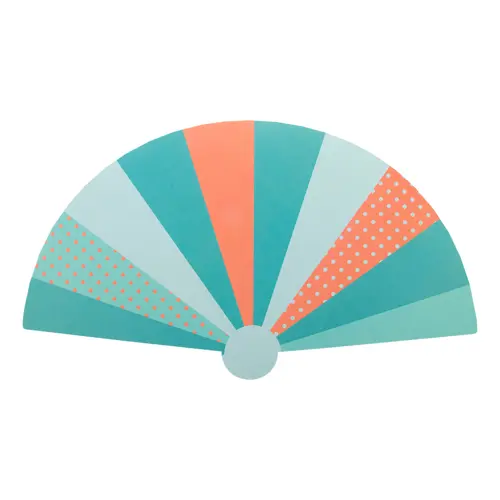 Ventaglio in cartoncino personalizzabile con grafica a colori su 2 lati 336×191 mm