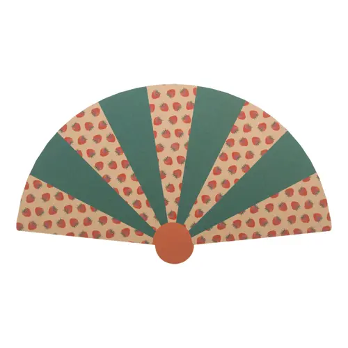 Ventaglio in cartoncino kraft personalizzabile include stampa 2 lati 336×191 mm